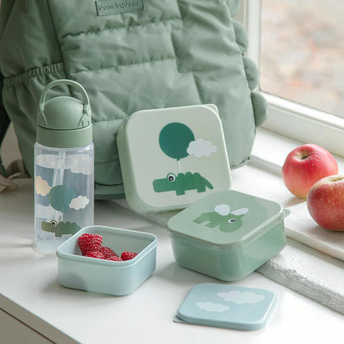 Lot de 3 Boîtes à Gouter HAPPY CLOUDS Vert - DONE BY DEER
