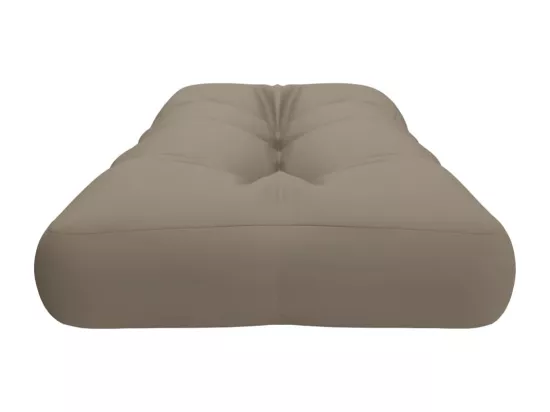 Coussin de palette taupe 120x40x12 cm tissu
