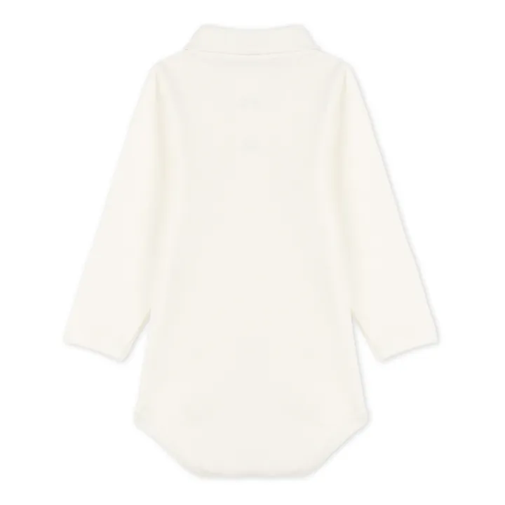 Petit Bateau Body Col Polo Coton Bio Ceddy | Blanc