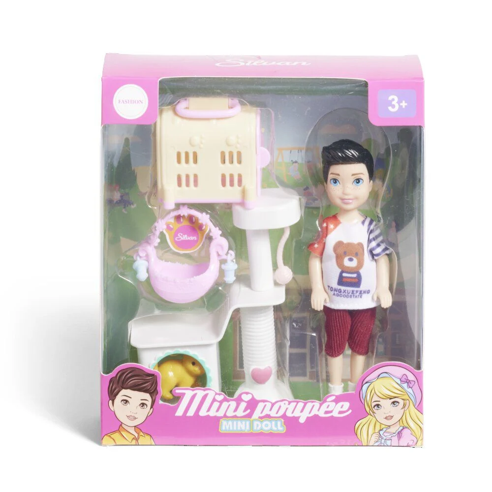 Mini poupée avec accessoires - 3 modèles