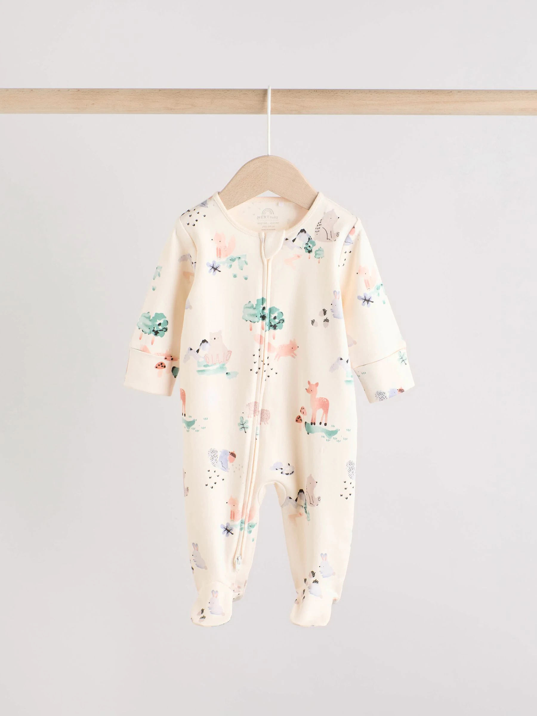 Bruin/oranje - Verpakking van 3 babypyjama's met tweewegrits (0-2jr)