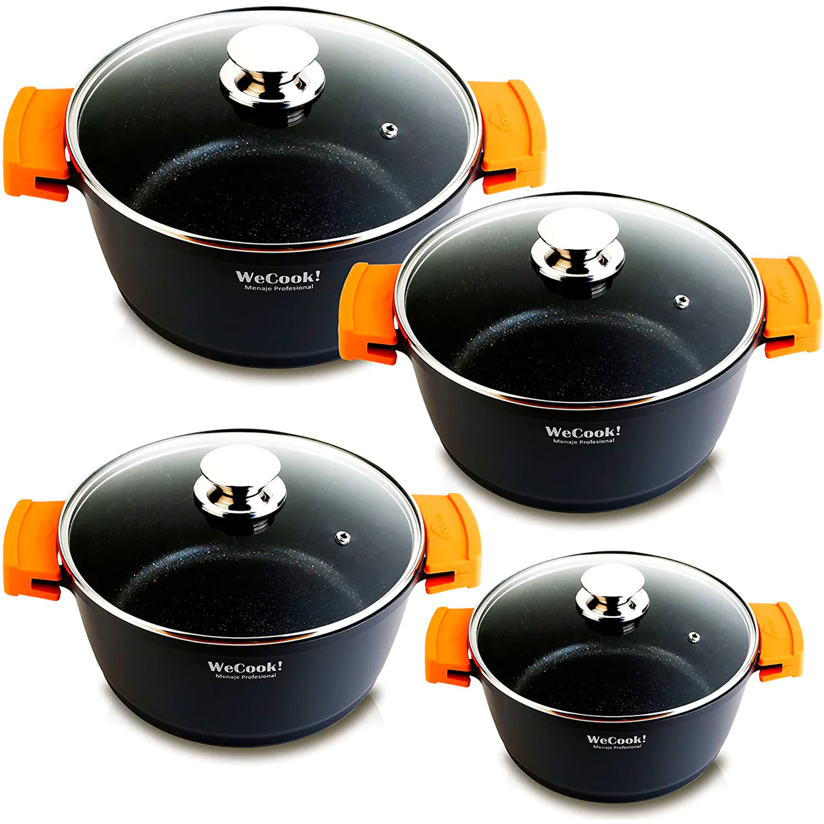 Batterie de Cuisine à Induction 8 Pièces en Aluminium Anti-adhésif san