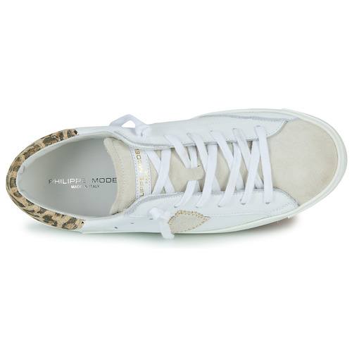Philippe Model - PRSX LOW WOMAN Blanco / Leopardo