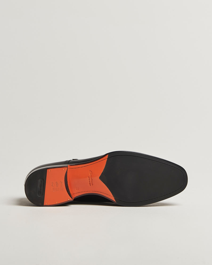 Santoni Adrian Double Monk Black Calf