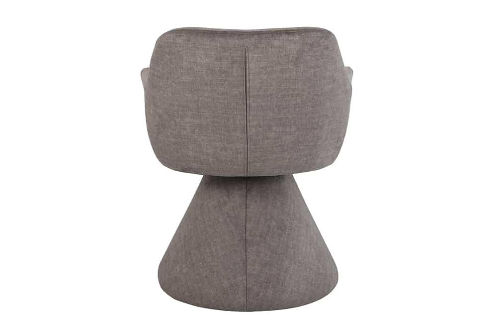 Drehbarer Stuhl AMBIENTO grau Vogue Velours Samt 180° mit Auto-Return Polsterstuhl