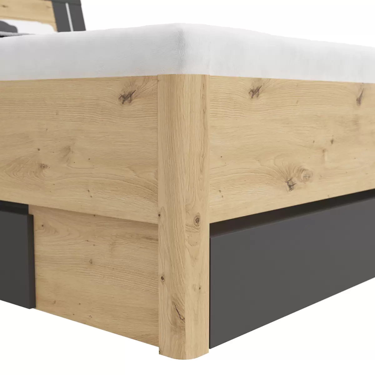 Bett Saturn 180 180 x 200 Artisan Eiche,graphit