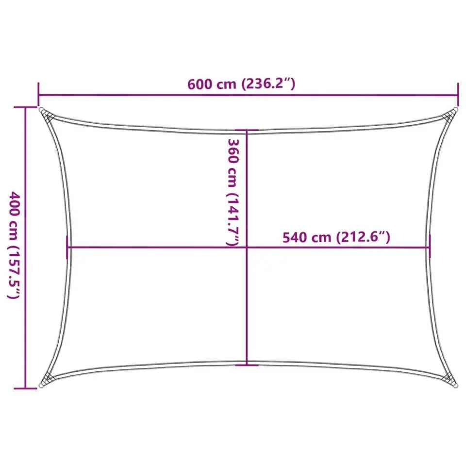 vidaXL - Zonnezeil - Beige - 4 x 6 m