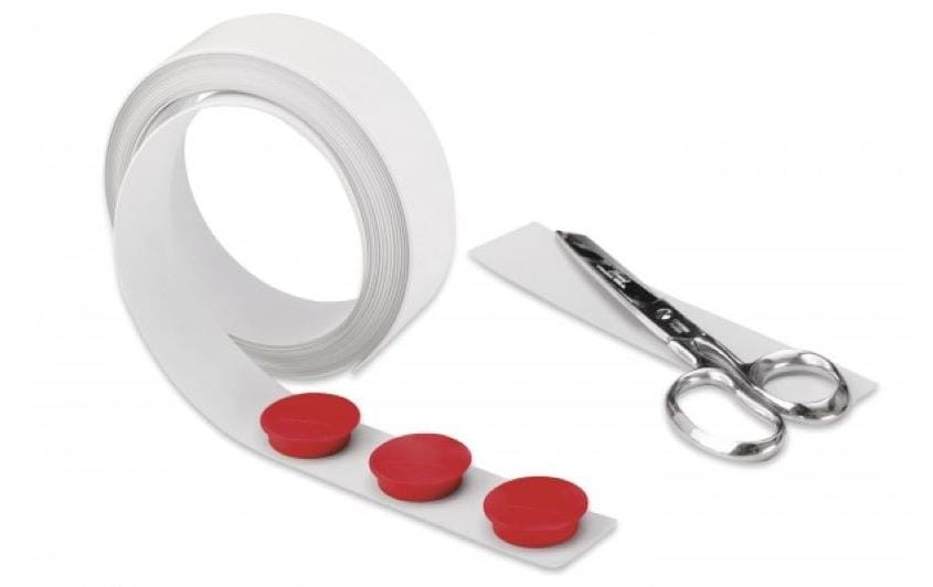 Magnetband 3.5 cm x 5 m, selbstklebend, WeissZum individuellen Zuschneiden auf Rolle