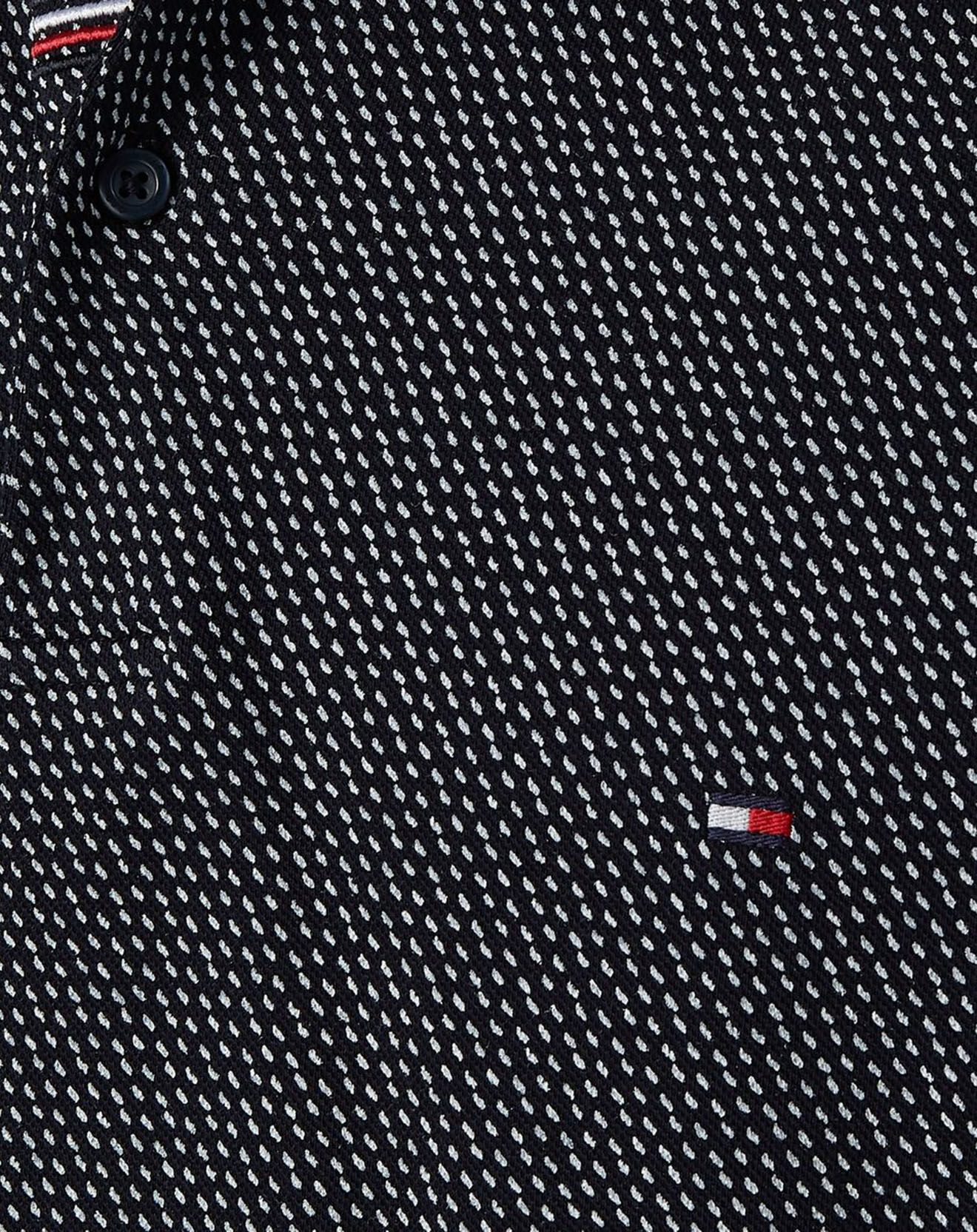 Tommy Hilfiger Polo slim Micro Print bleu marine