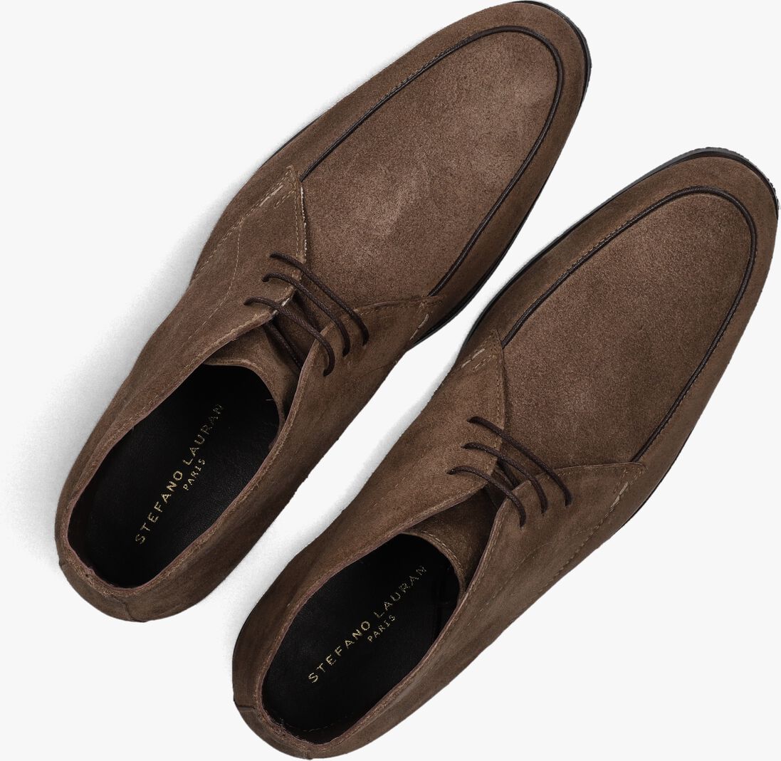 taupe stefano lauran veterschoenen 92303