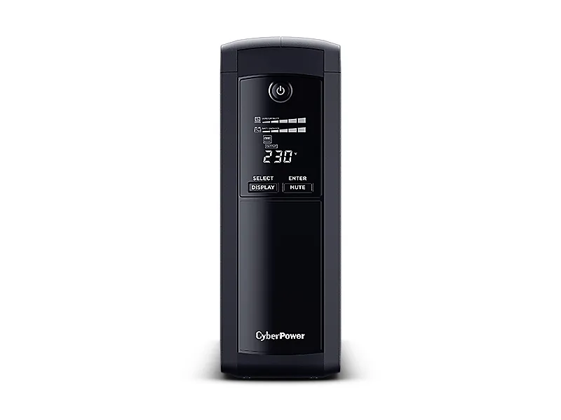 CyberPower Value Pro VP1200ELCD - UPS - AC 230 V - 720 Watt - 1200 VA - 1-faset - 7.2 At - RS-232, USB - output-stikforbindelser: 4 - sort