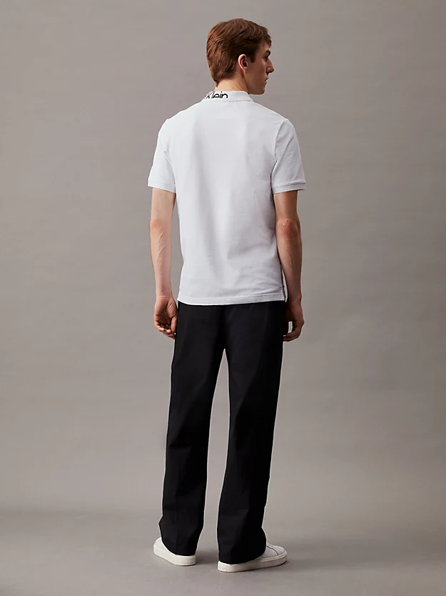 Camisa polo slim com logotipo