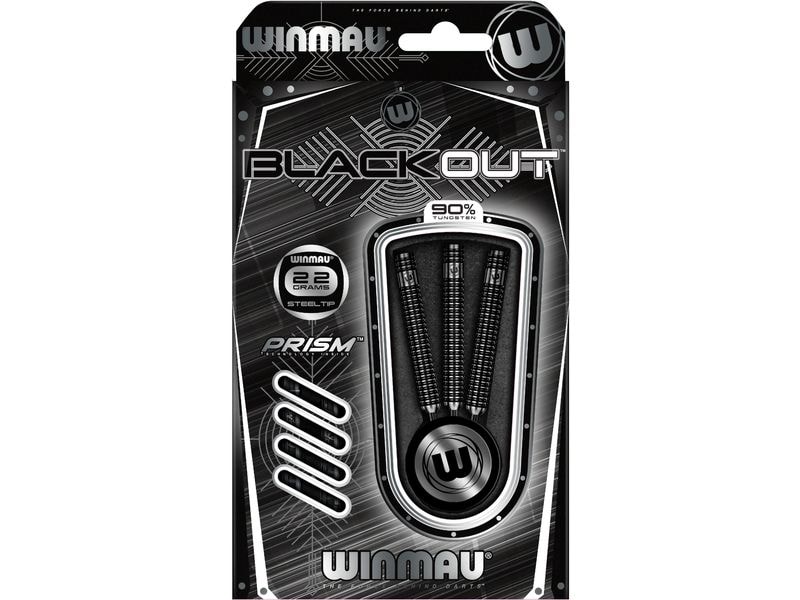 Winmau Dartpfeile Steeldart Blackout 3 Stück Dartpfeile entworfen mit Hilfe 3D-Modeling-Technologie