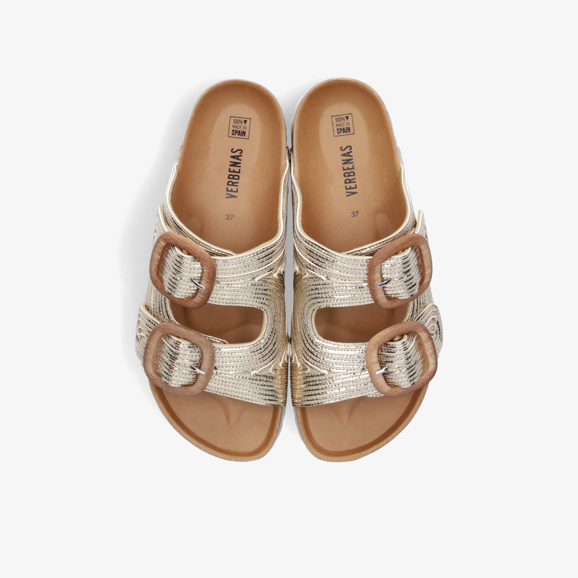 VERBENAS Damen Pantoletten gold