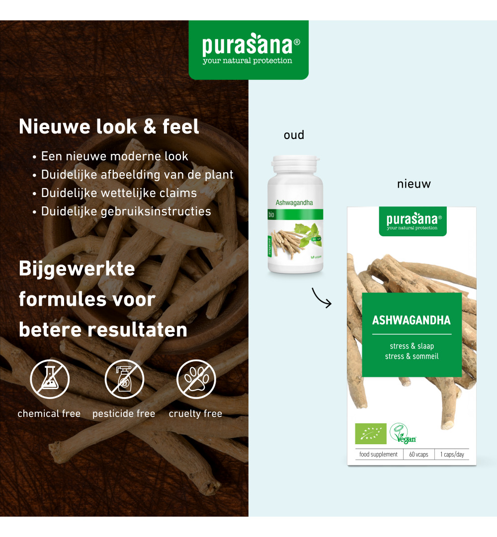 Purasana Ashwagandha Vegan Bio (60 vega capsules)