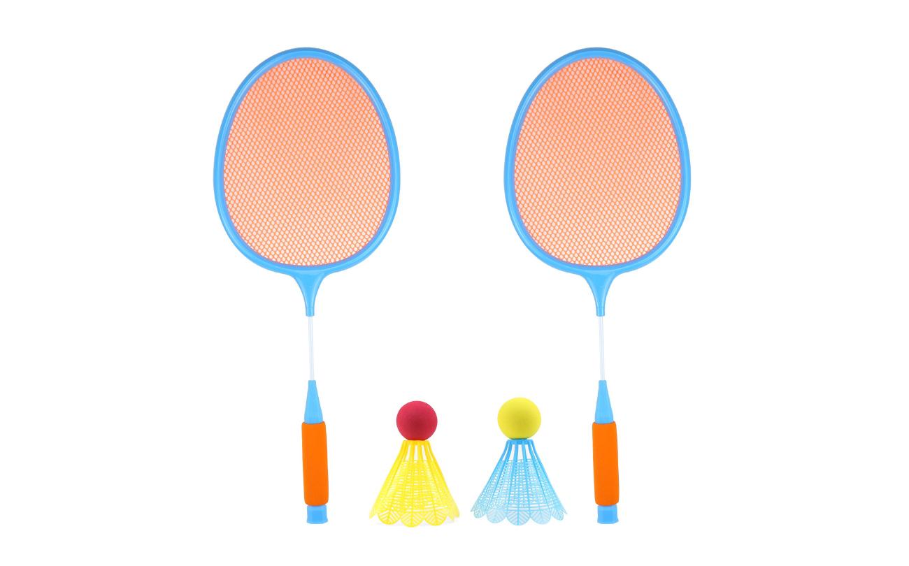 Soft badmintonset met reuze shuttles