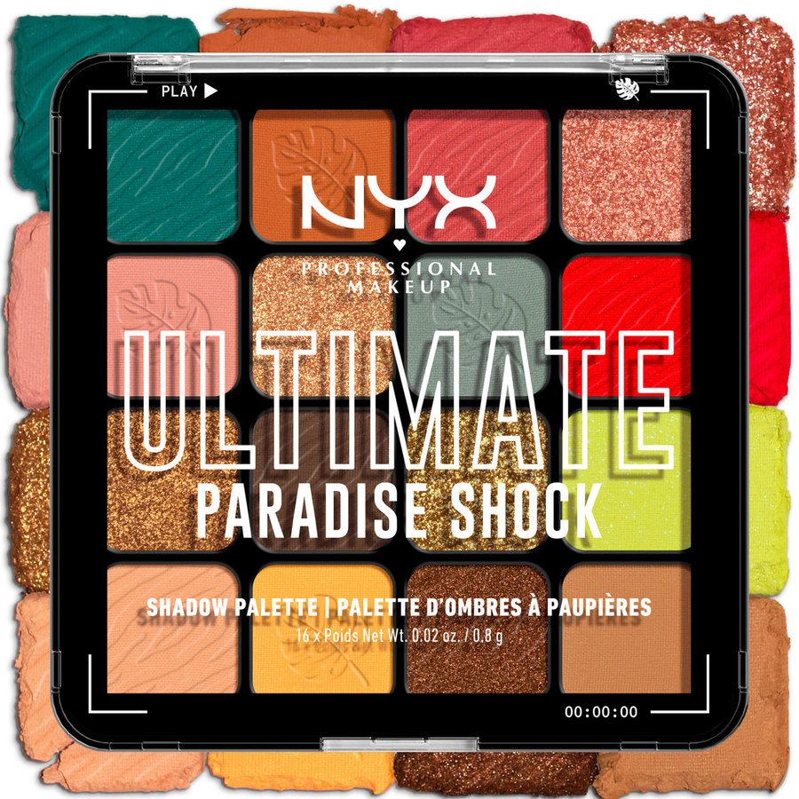 NYX Professional Makeup Ultimate Color Palette 16-Pan Paradise Shock 02W 16x0,8g