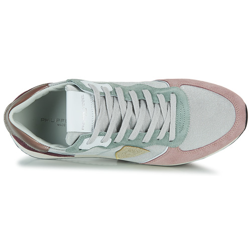 Philippe Model - TROPEZ X LOW WOMAN Gris / Rosa / Morado
