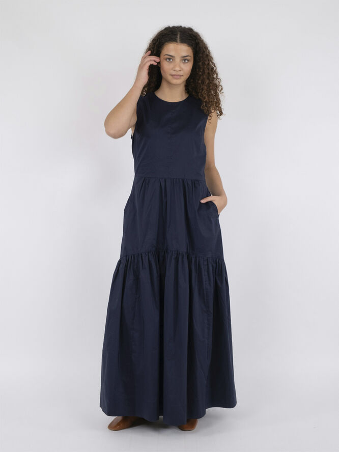 Neo Noir Eysha Poplin Dress Navy