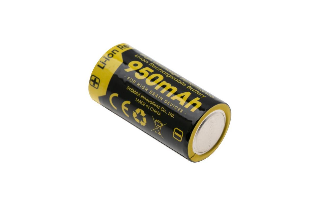 Nitecore NL169, 16340 oplaadbare Li-ion accu, 950 mAh