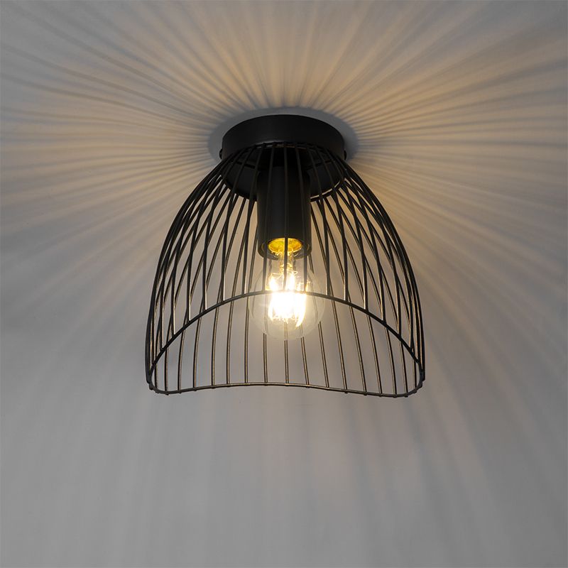 Design plafondlamp zwart draad 20cm - Pua