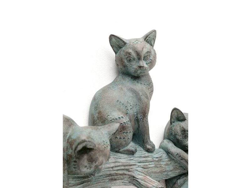 Kare Wandgarderobe Cats Life 42 cm x 18.3 cm, Schwarz Wandleiste für die Garderobe