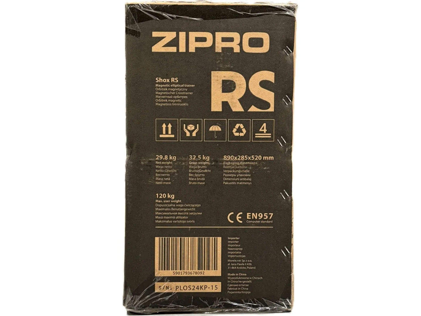 Zipro Elliptical cross trainer Shox RS black and white