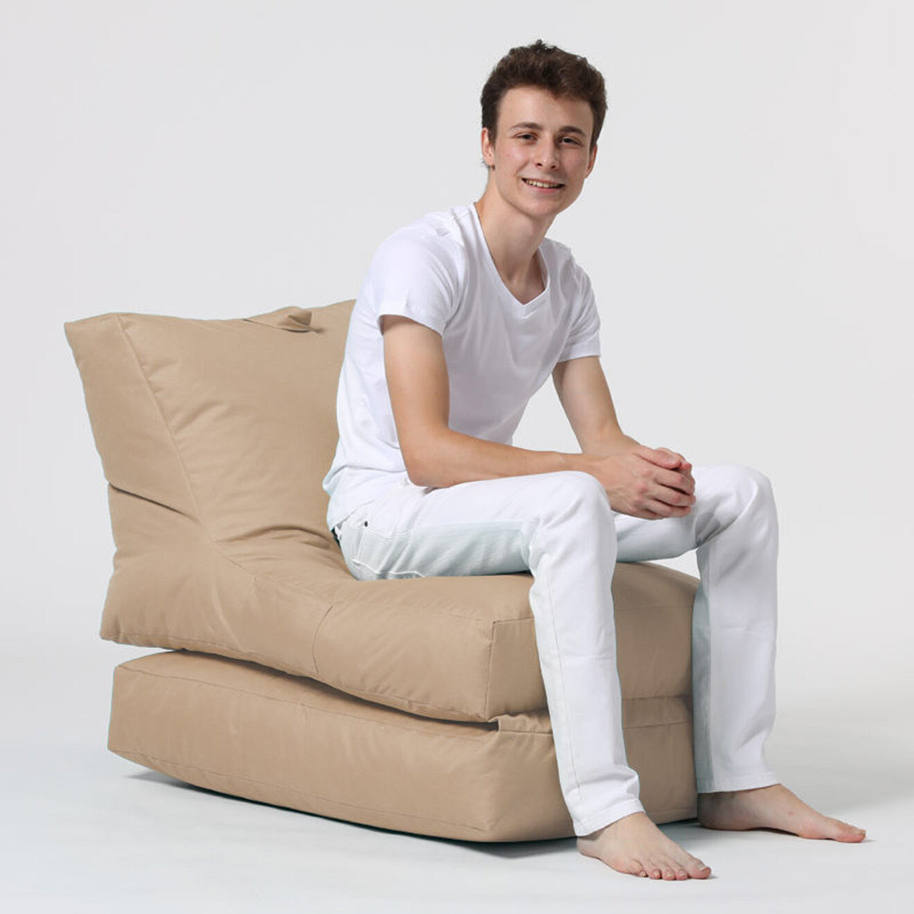 Homitis Pouf Siesta marron - 55x40x40 cm