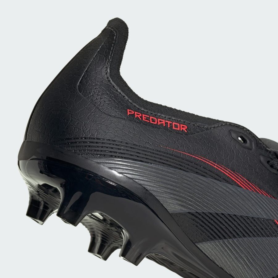 adidas Predator League Fold-over Tongue FG/AG Stealth Victory - Noir/Gris/Lucid Red