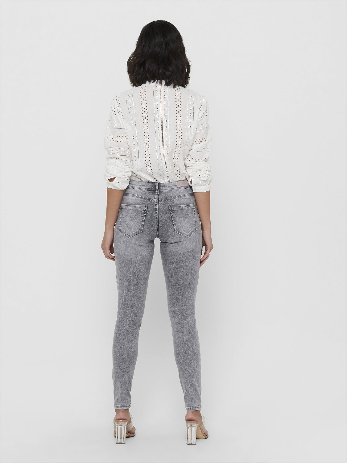 ONLWAUW Mittlere Taille Skinny Fit Jeans Medium Grey Denim