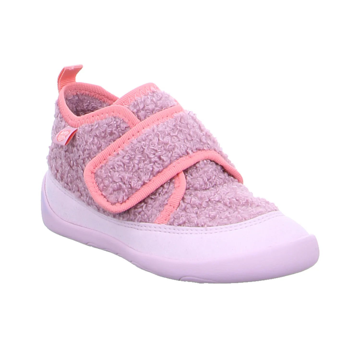 AFFENZAHN Kinder-Hausschuh Rosa Textil  Komfortschuh