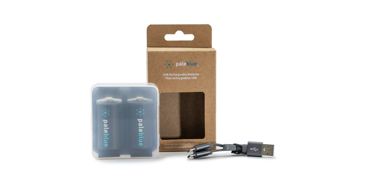 PaleblueC (USB-C) Oplaadbare batterij, 2 stuks  (Zwart)
