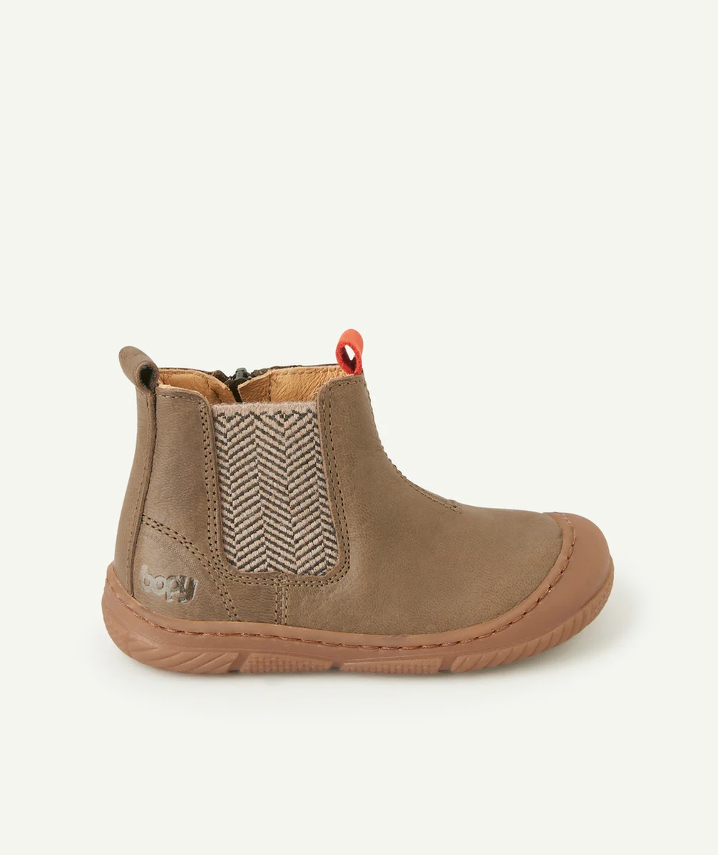 BOPYBOTTINES JAKAR ÉLASTIQUE KAKI BÉBÉ GARÇON