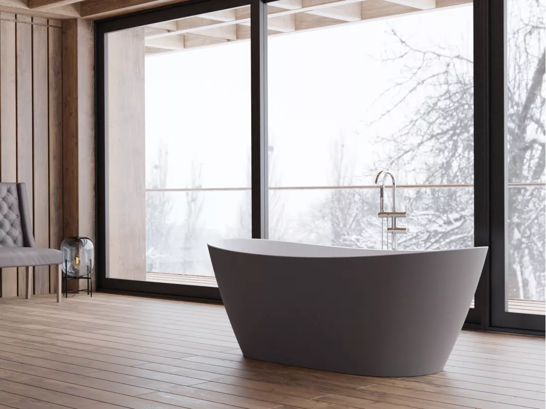Baignoire îlot VENECIA GRISE 170x80cm, by SPALINA