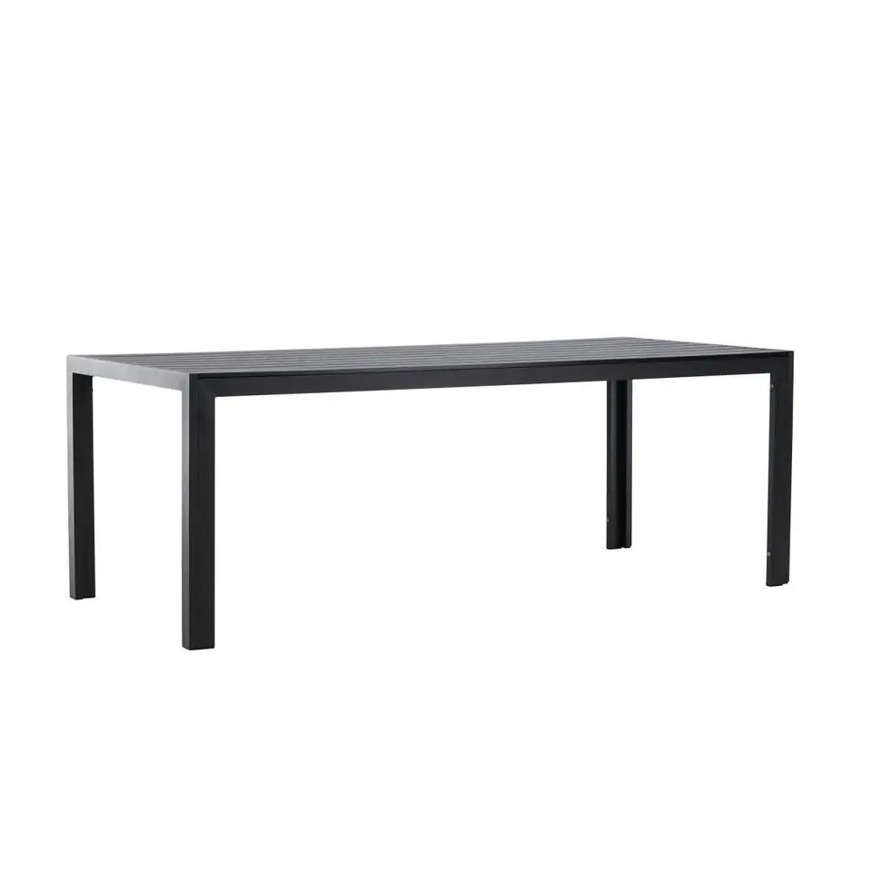 Svea - Farid tuintafel - 205 x 90 x 74 cm - zwart