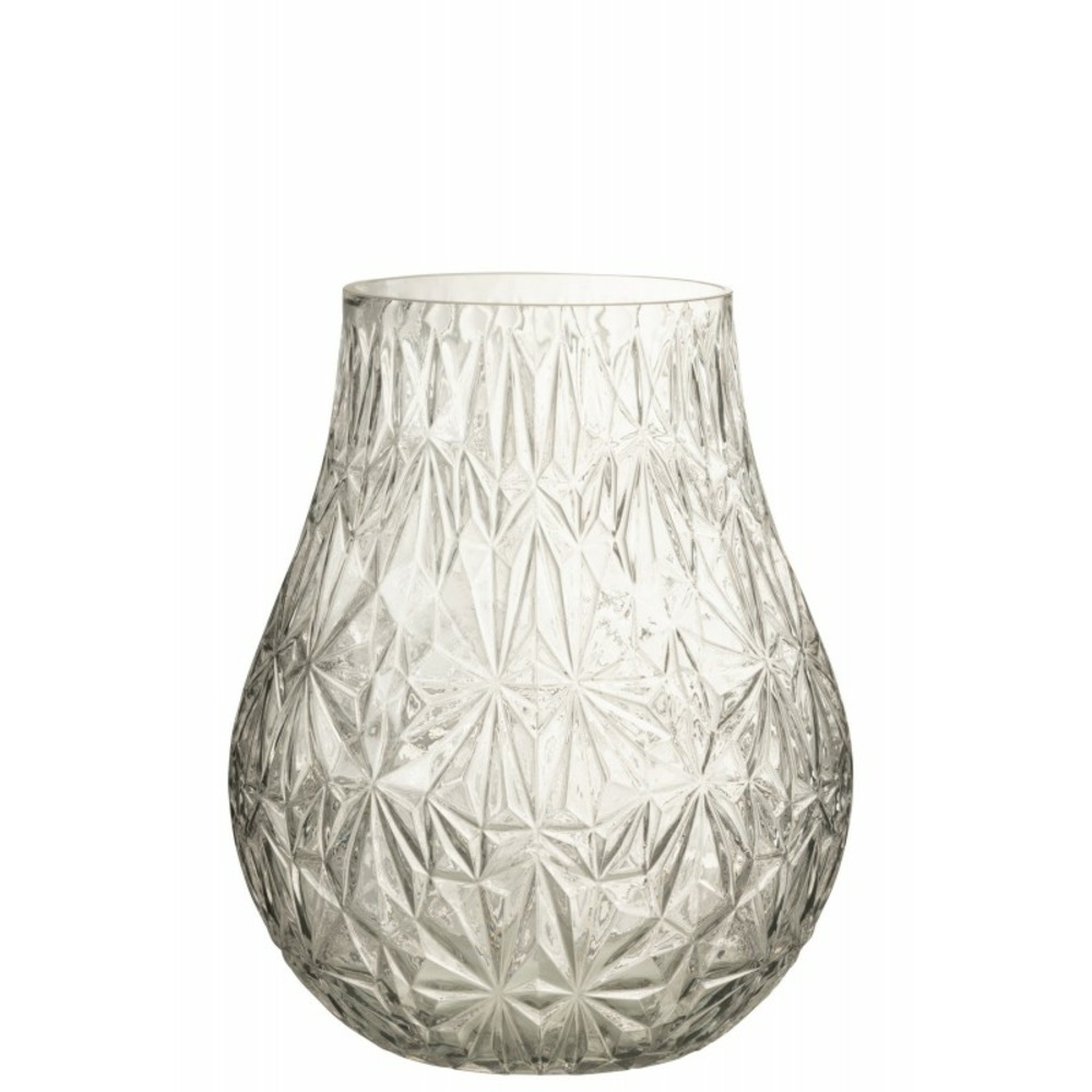 Vase en verre transparent l22*l22*h28cm