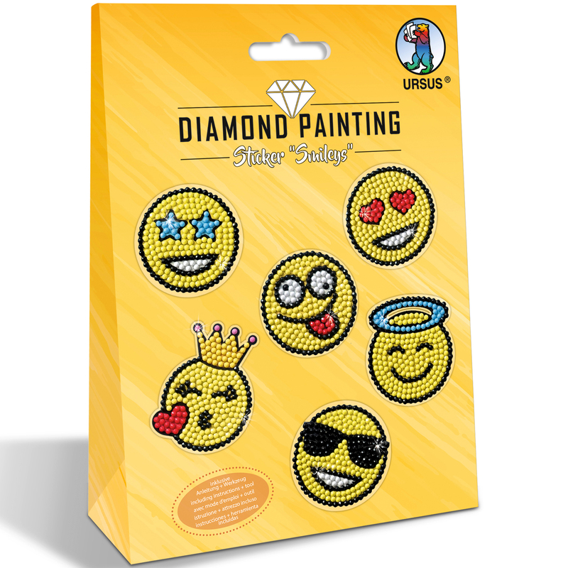 Ursus Sticker Diamond Painting, Smileys