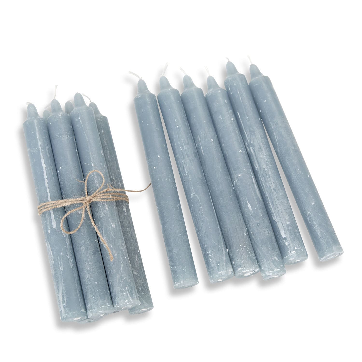 Kerze 12er Set Bauceau graublau