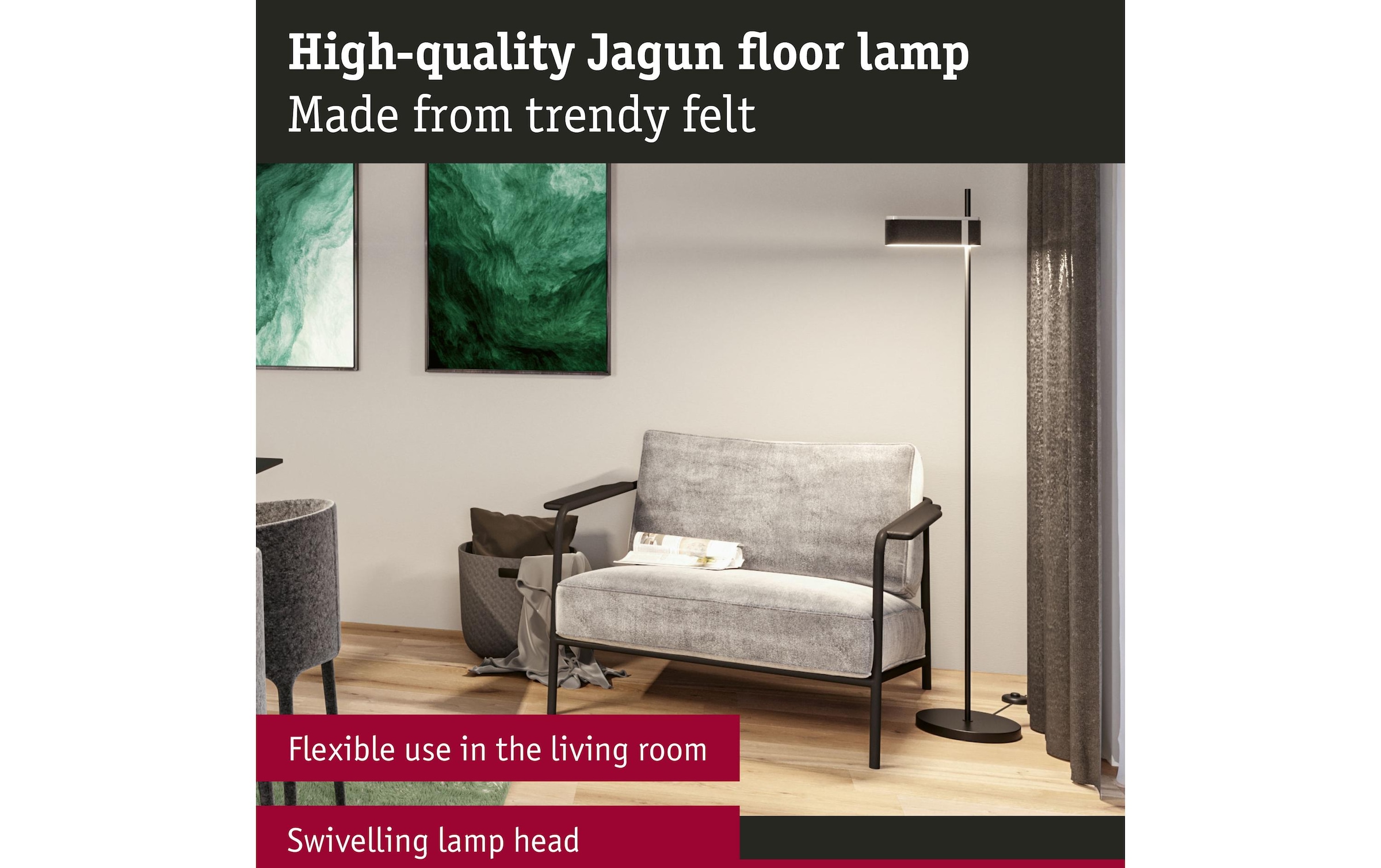 Paulmann LED Stehlampe »Jagun 2700K 20.4W« Warmweiss
