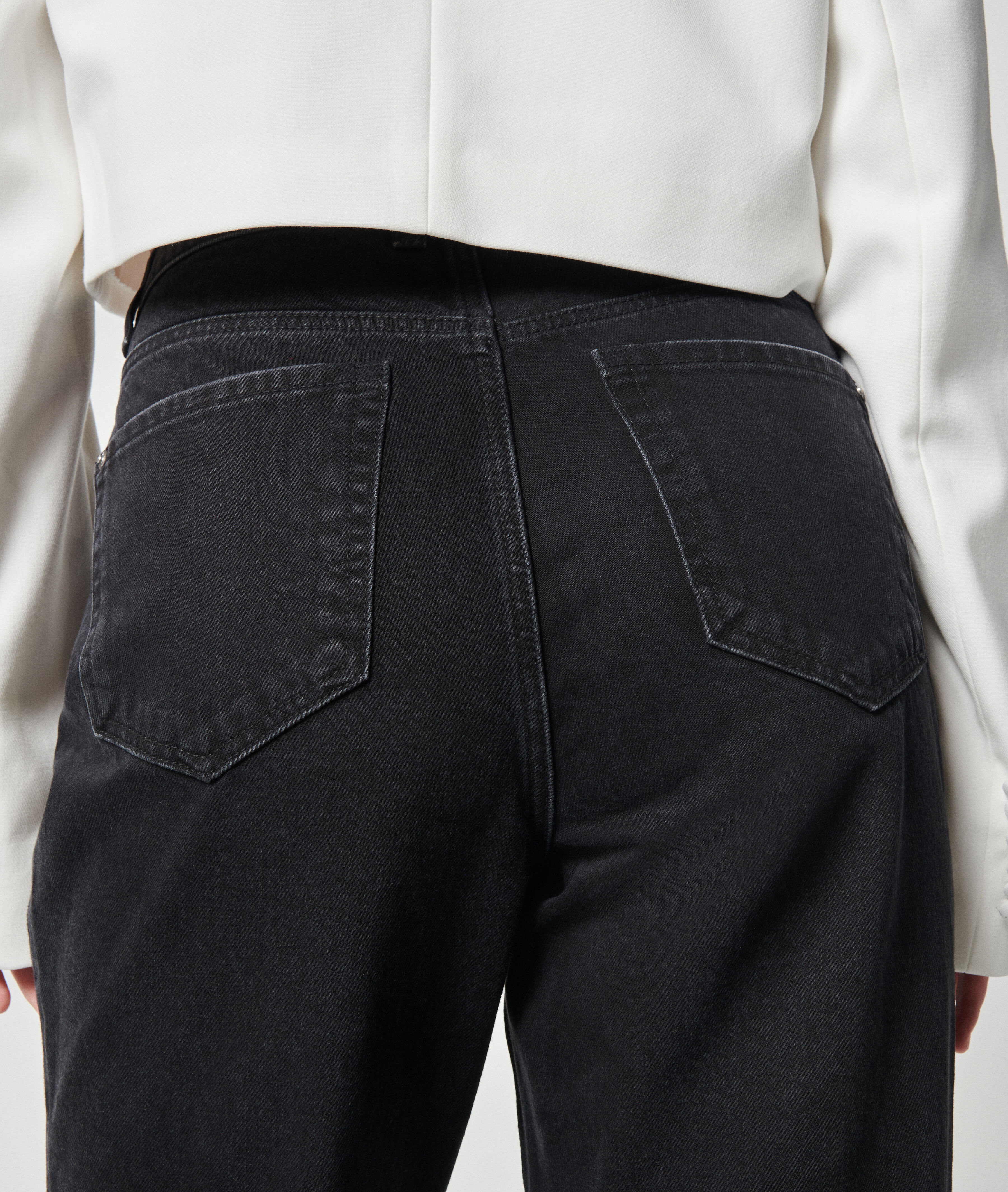 Jean mom taille haute - Noir
