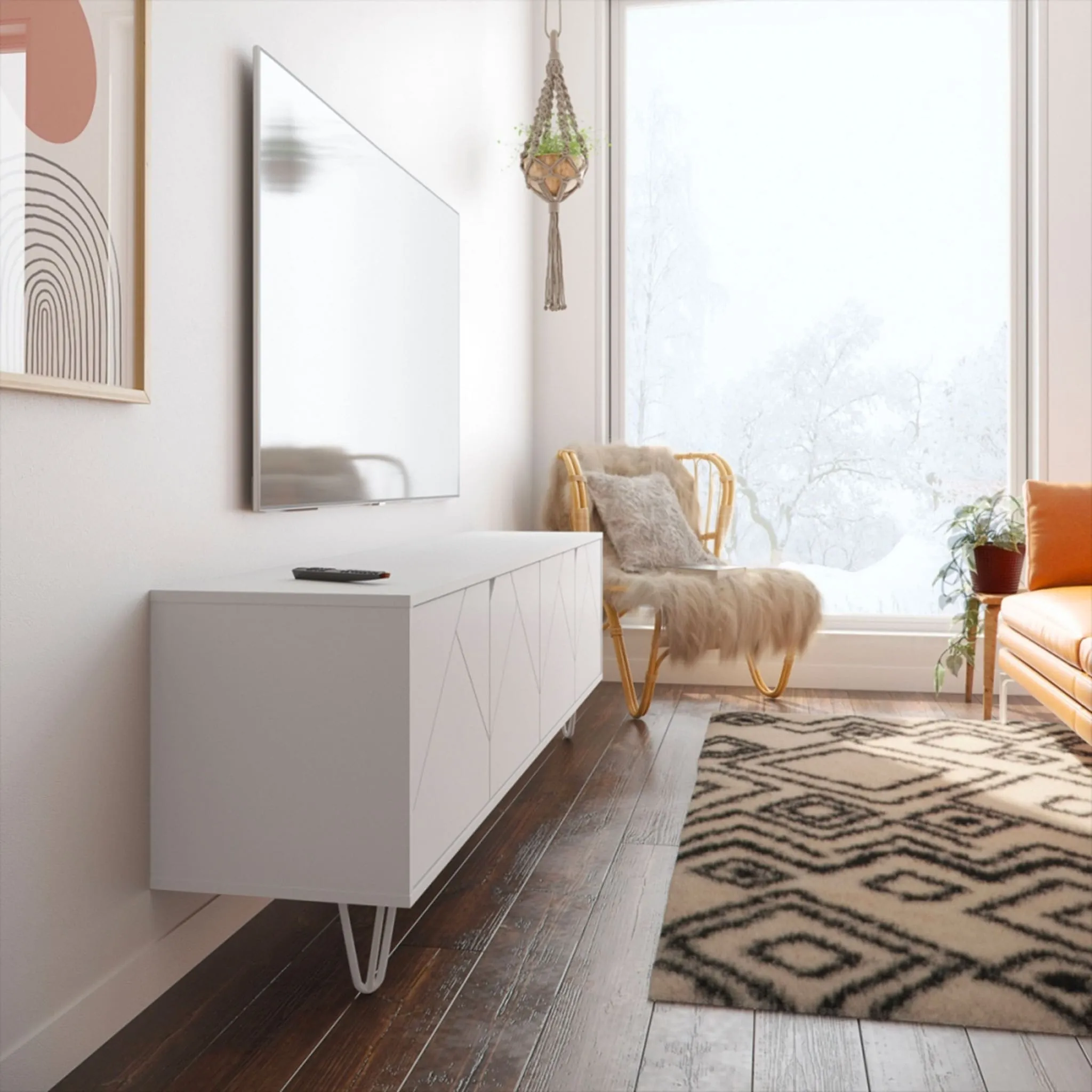 Nexera Meuble Audio-Vidéo Slim - Blanc