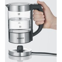 Mini bouilloire en verre WK 3458, inox / noir