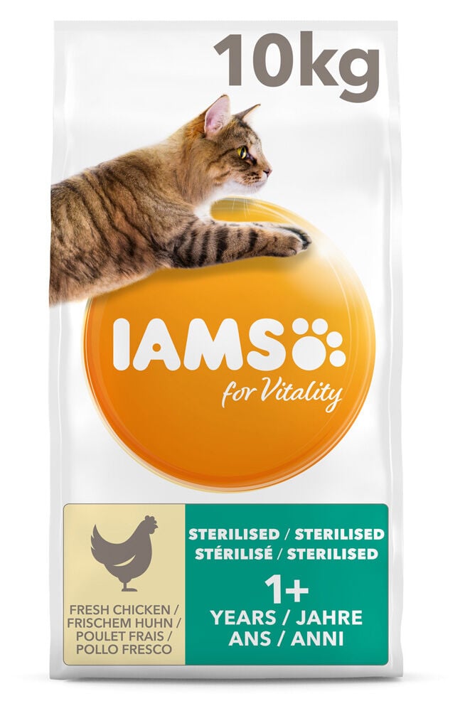 IAMS Adult Sterilised - Kattenvoer - 10 Kilogram - kip