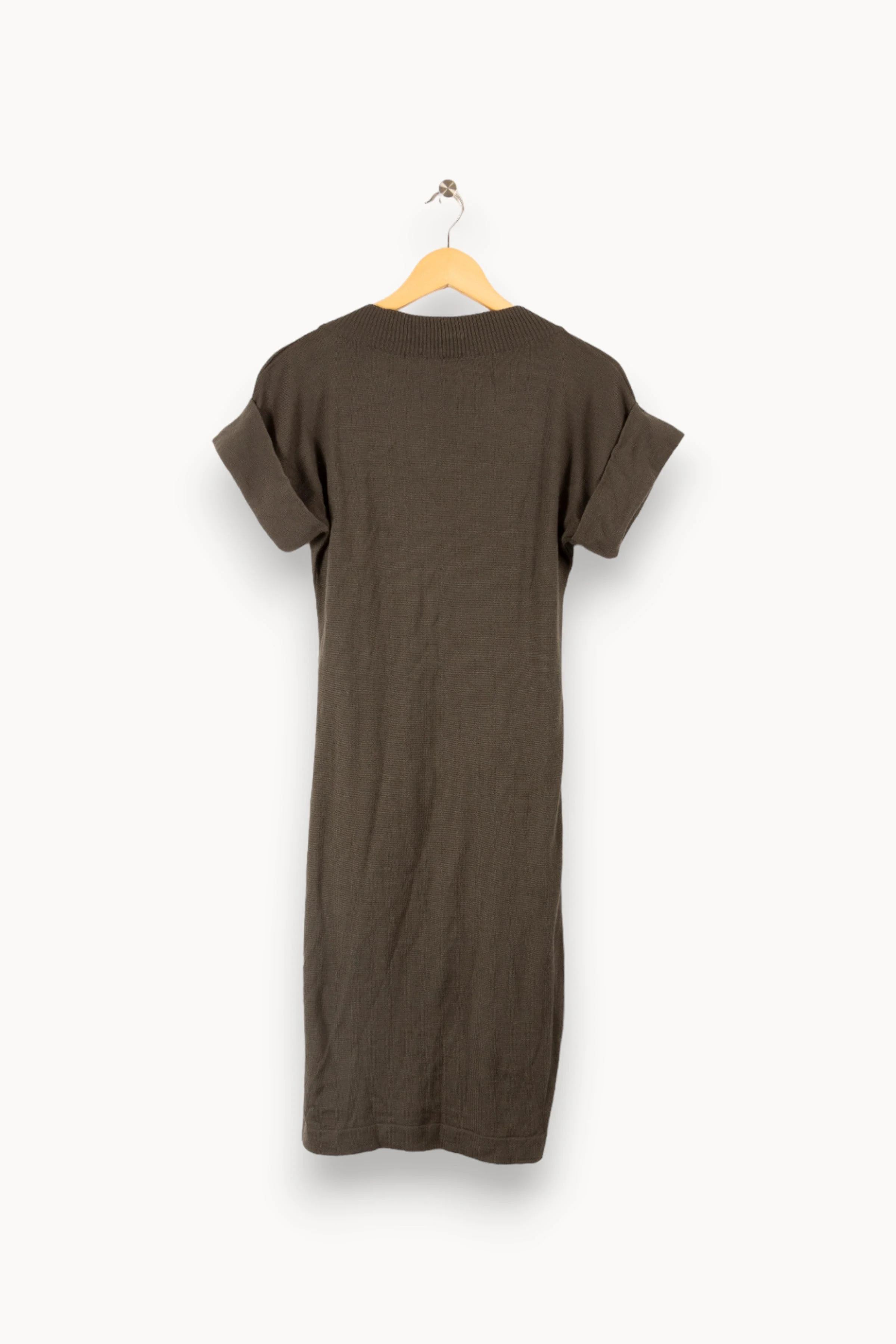 Robe midi sourisette | Gris