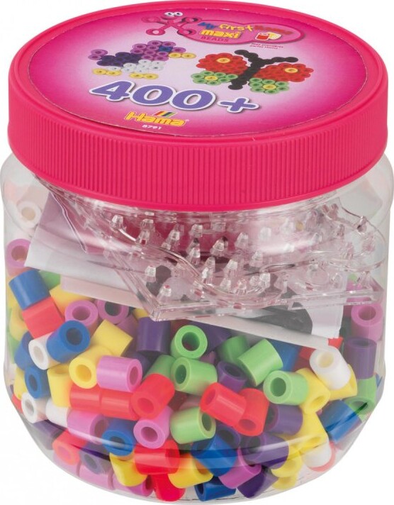 Hama Maxi Perler - 400 Stk I Spand - Pink - 8791