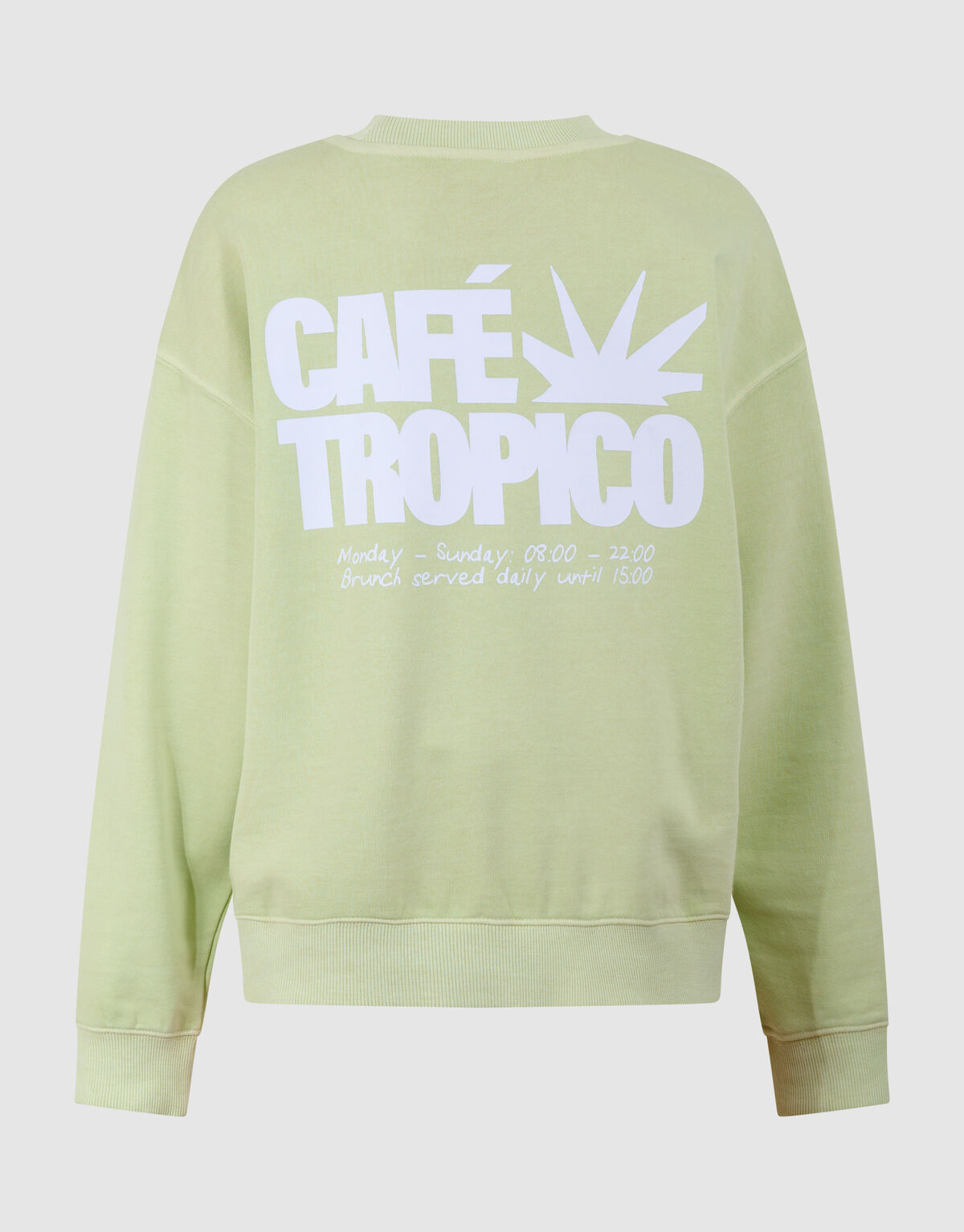 Café Tropico Artwork Sweater Lichtgroen