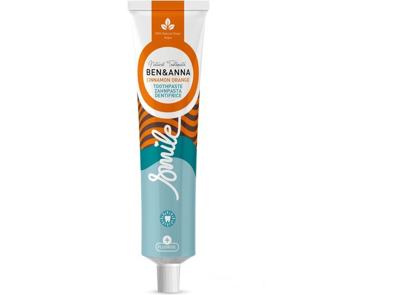 Ben & Anna Zahnpasta Cinnamon Orange Fluoride 75 ml Natürliche, vegane Zahnpasta mit Orange-Zimt-Geschmack