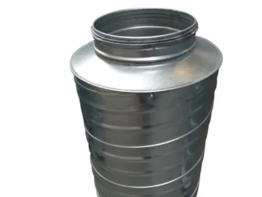 lyddæmp. Ø200 L=900 - LYC-50-200-900 nippel/nippel cirkulær galvaniseret