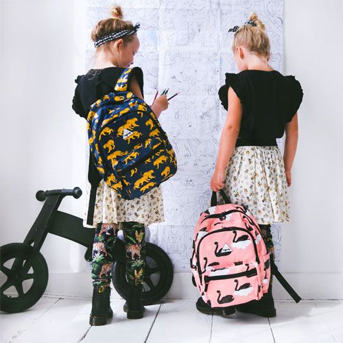 Little legends rugzak met regenhoes medium - tijger blauw - 38 cm