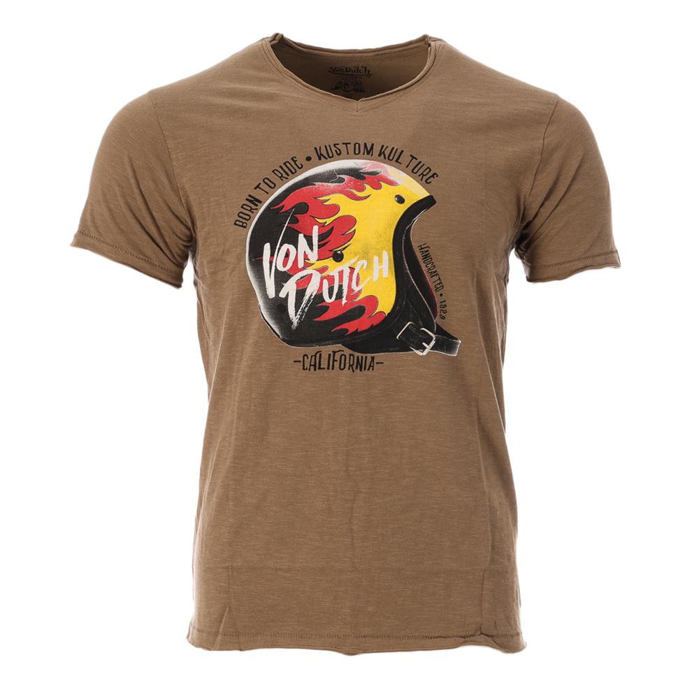 Von Dutch T-shirt Marron Homme Von Dutch BUCK